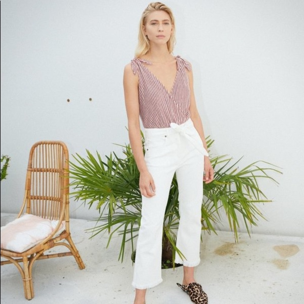 Nanushka Pyramid Jeans in off-white
